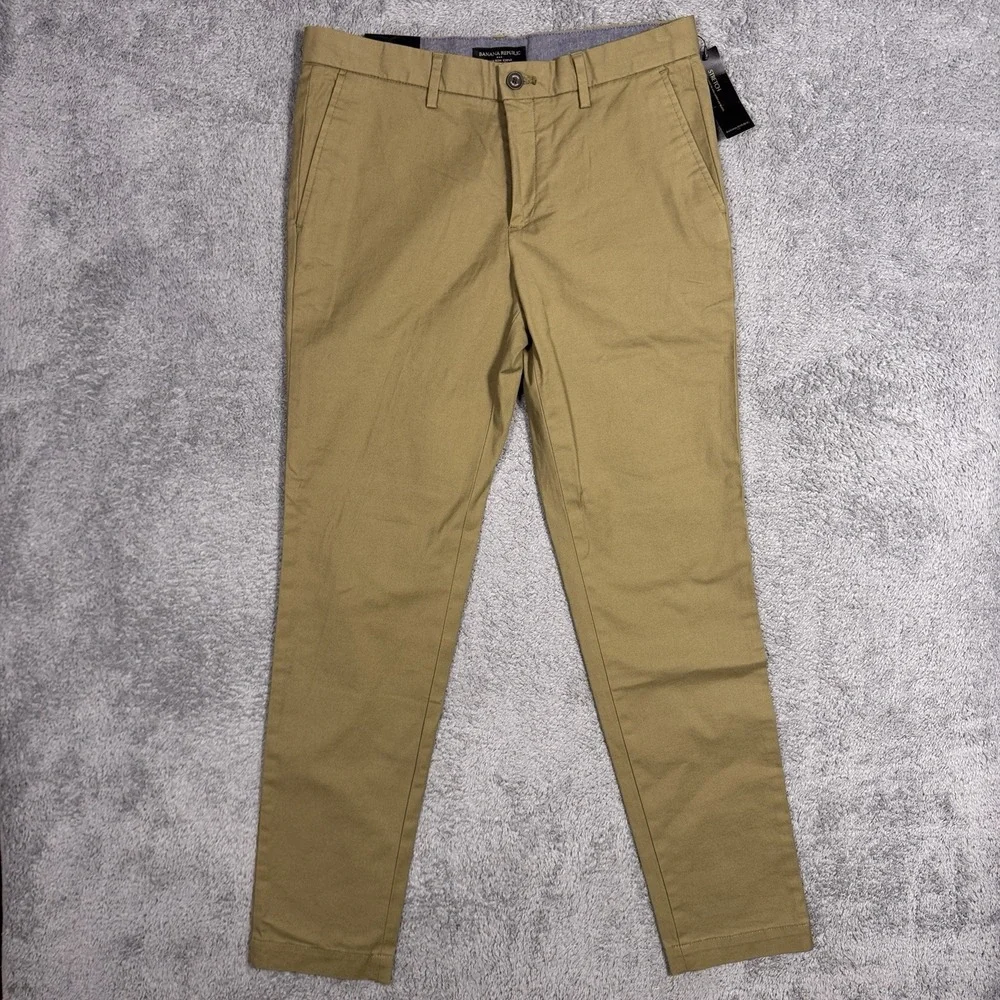 Banana Republic Pants Mens 31x32 Mason Stretch Chino Trouser Flat New